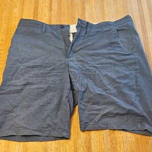 Vans Men's Denim Blue Flat Front Shorts